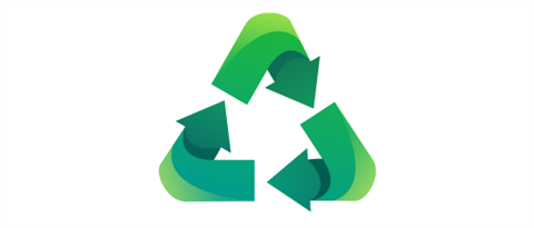The standard recycling logo