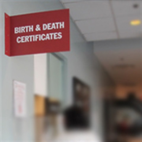 Birth and Death Certificate Sign