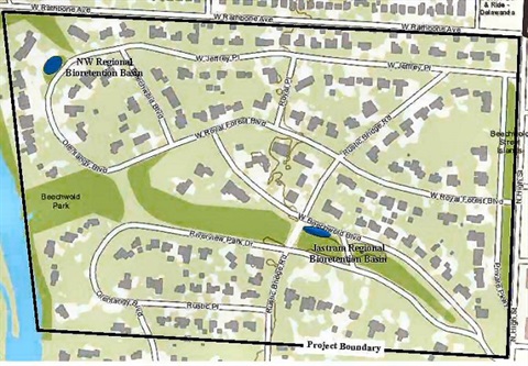 Old Beechwold Stormwater Project Area Map